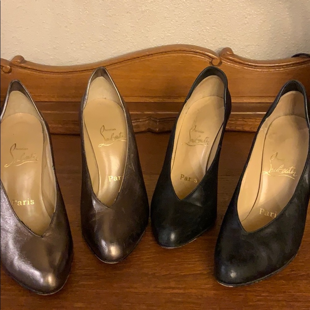 Christian Louboutin two pairs of Heels sz 37 6.5